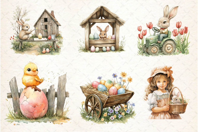 Easter Farm Clipart Bundle 6 - CraftNest - Digital Crafting and Art