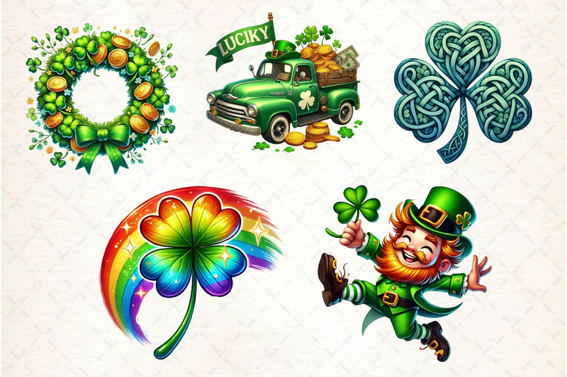 St Patricks Day Clipart Bundle 9 - CraftNest - Digital Crafting and Art