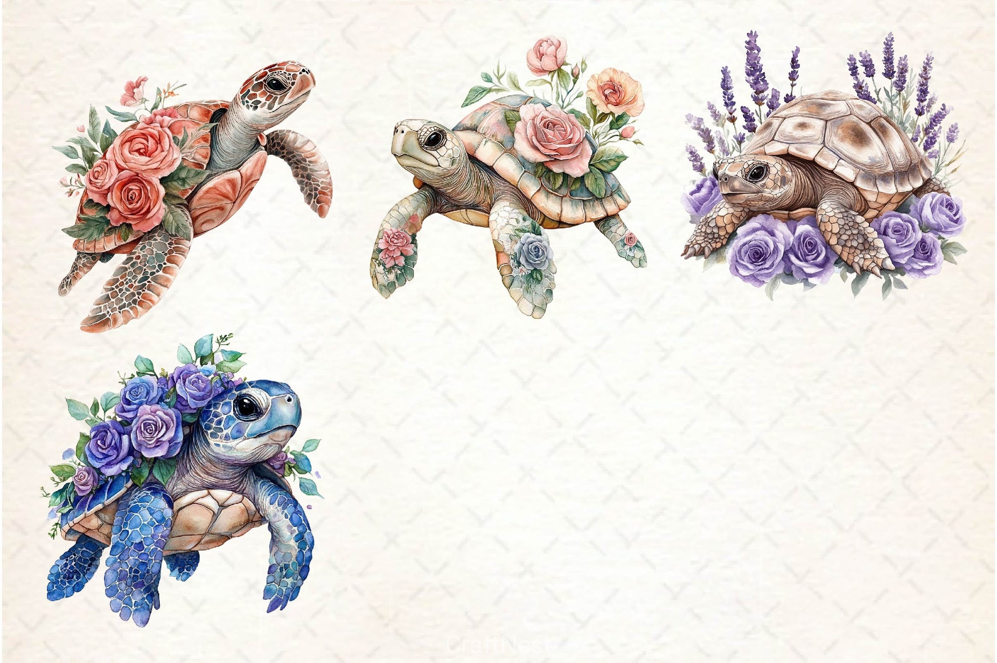 Beautiful Sea Turtles Clipart Bundle 2 - CraftNest - Digital Crafting and Art