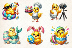 Easter Funny Chick Clipart Bundle 2 - CraftNest - Digital Crafting and Art