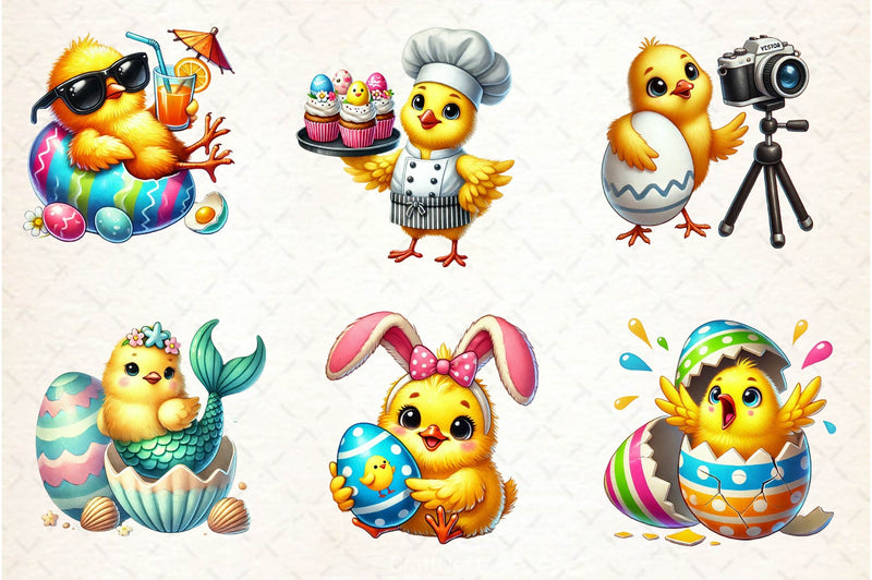 Easter Funny Chick Clipart Bundle 2 - CraftNest - Digital Crafting and Art
