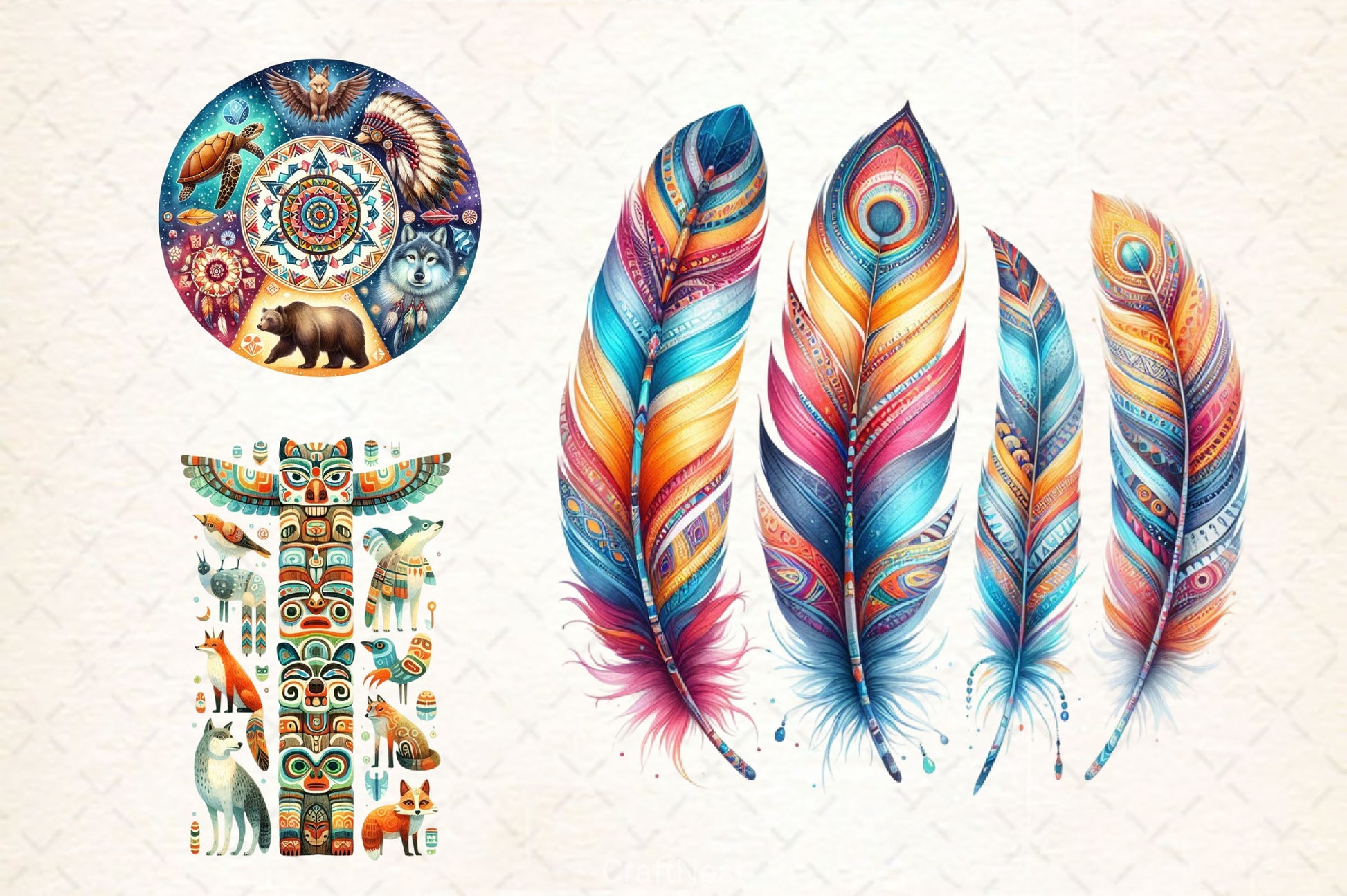 Native American Heritage Clipart Bundle 2 - CraftNest - Digital Crafting and Art