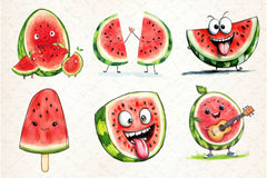 Summer Watermelon Clipart Bundle 6 - CraftNest - Digital Crafting and Art