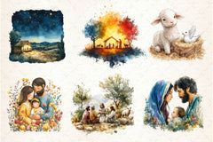 Easter Nativity Scene Clipart Bundle 2 - CraftNest - Digital Crafting and Art