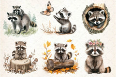 Raccoon Kit Clipart Bundle 2 - CraftNest - Digital Crafting and Art