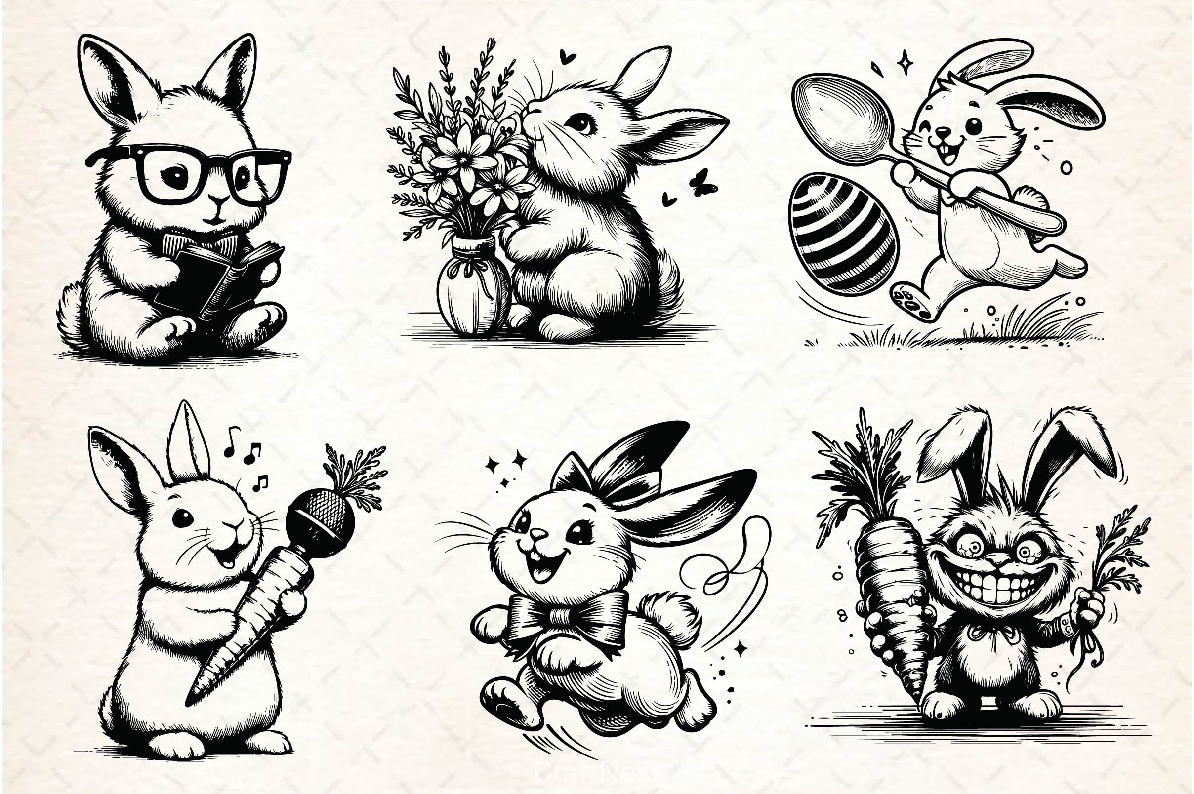 Easter Bunny SVG Bundle - CraftNest - Digital Crafting and Art