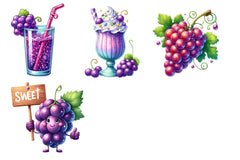 Grape Clipart Bundle 4 - CraftNest - Digital Crafting and Art