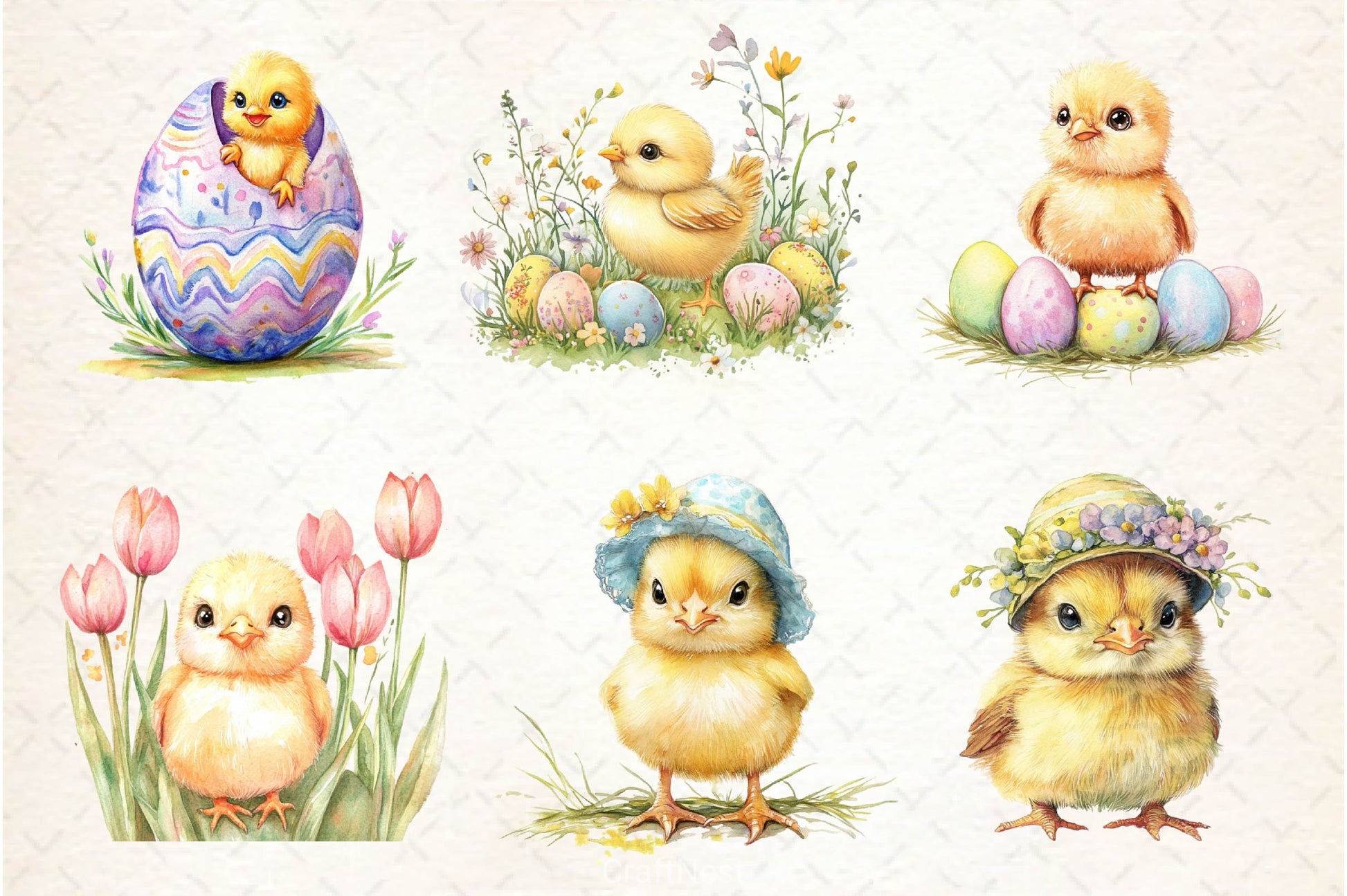 Cute Baby Chick Easter Clipart Bundle - CraftNest - Digital Crafting and Art
