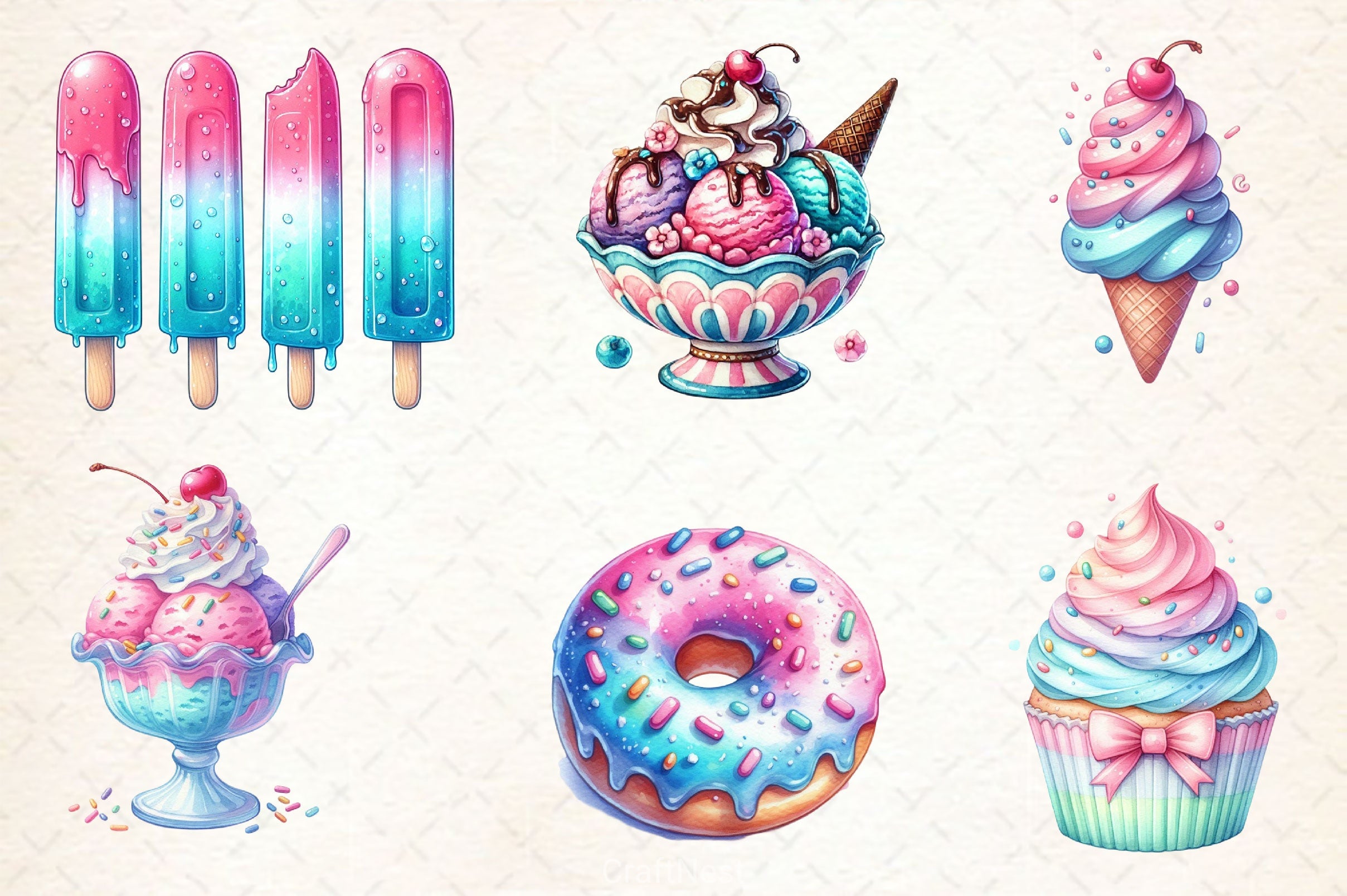 Sweet Food Clipart Bundle - CraftNest - Digital Crafting and Art