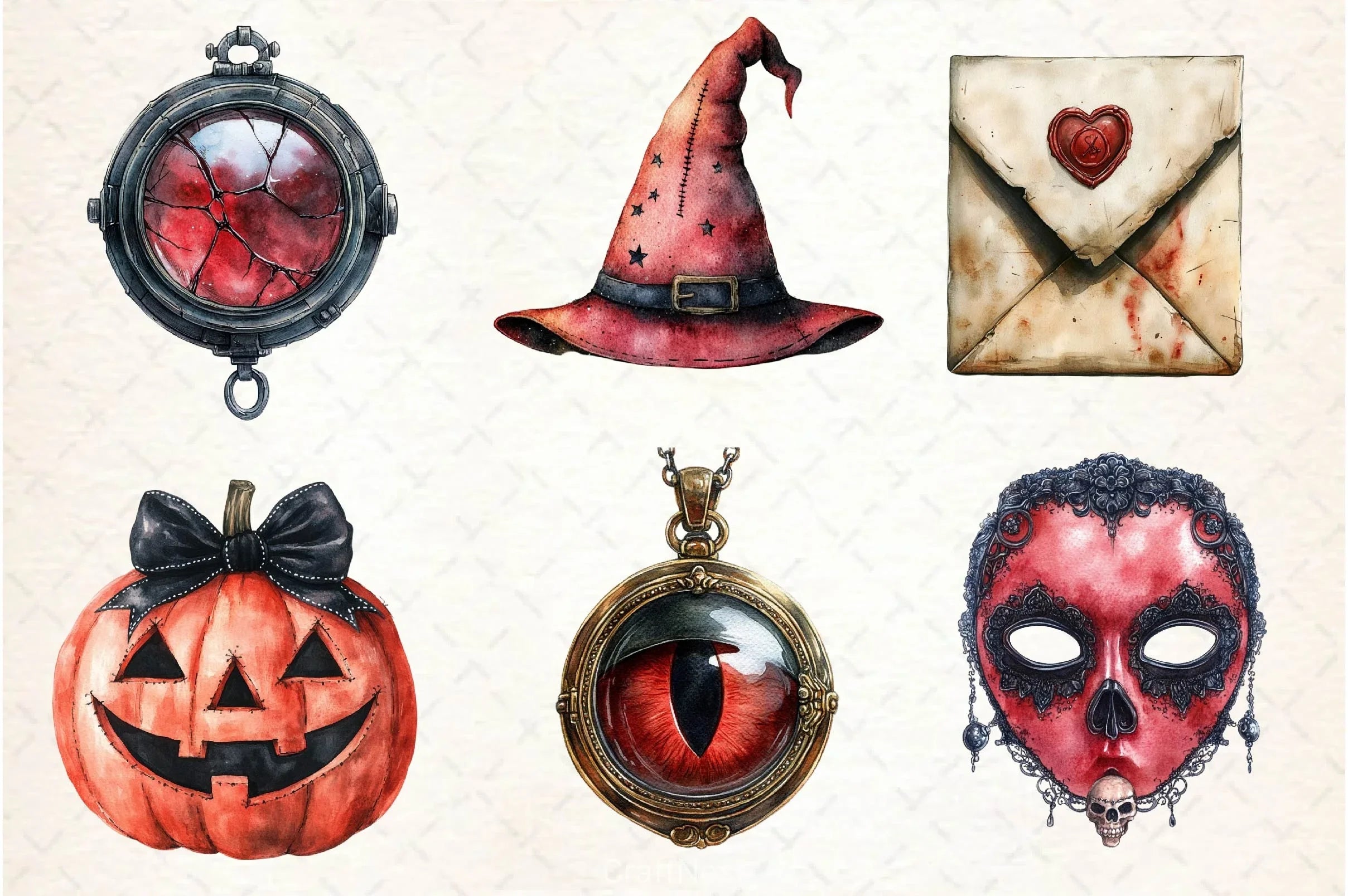 Vintage Halloween Clipart Bundle 6 - CraftNest - Digital Crafting and Art