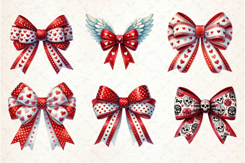 Coquette Valentine Bow Clipart Bundle 2 - CraftNest - Digital Crafting and Art