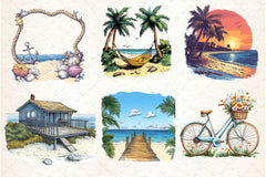 Coastal Clipart Bundle 6 - CraftNest - Digital Crafting and Art