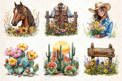 Western Spring Clipart Bundle 5 - CraftNest - Digital Crafting and Art