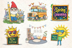 Spring Teacher School Clipart Bundle 2 - CraftNest - Digital Crafting and Art