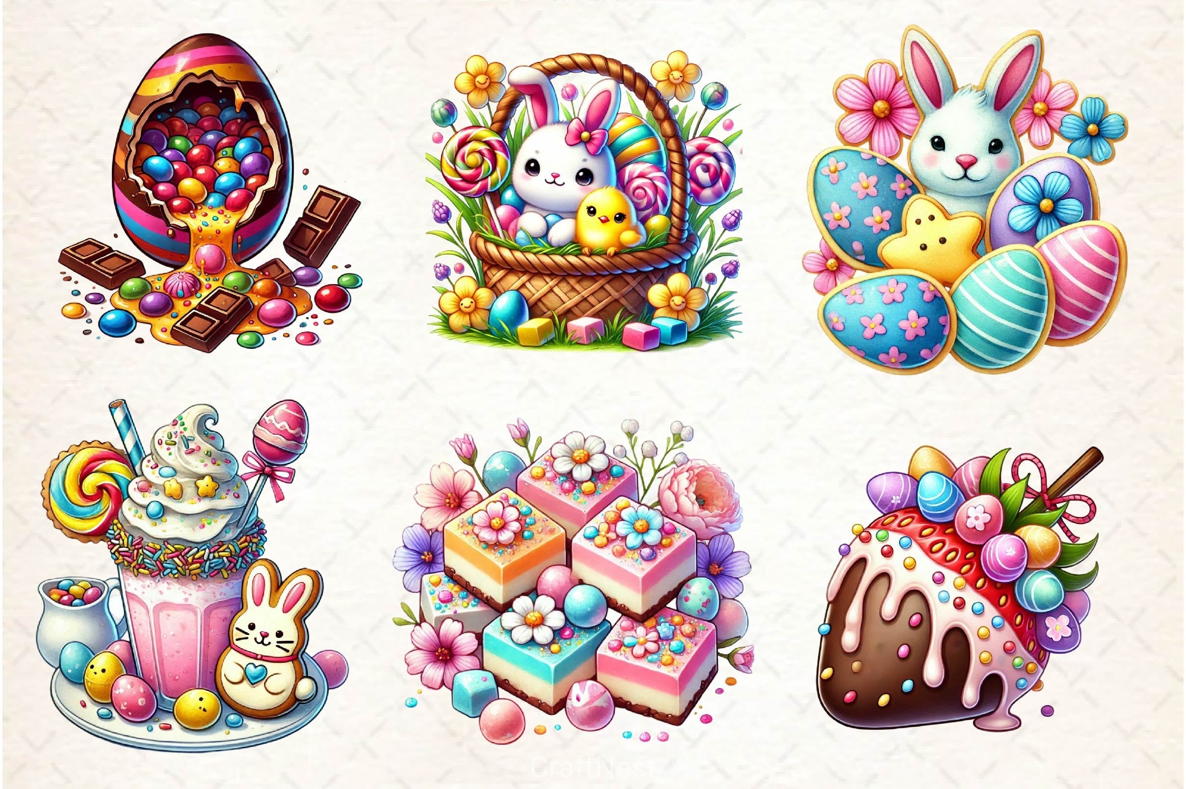 Easter Sweets Clipart Bundle - CraftNest - Digital Crafting and Art