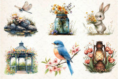 Spring Aesthetic Clipart Bundle - CraftNest - Digital Crafting and Art