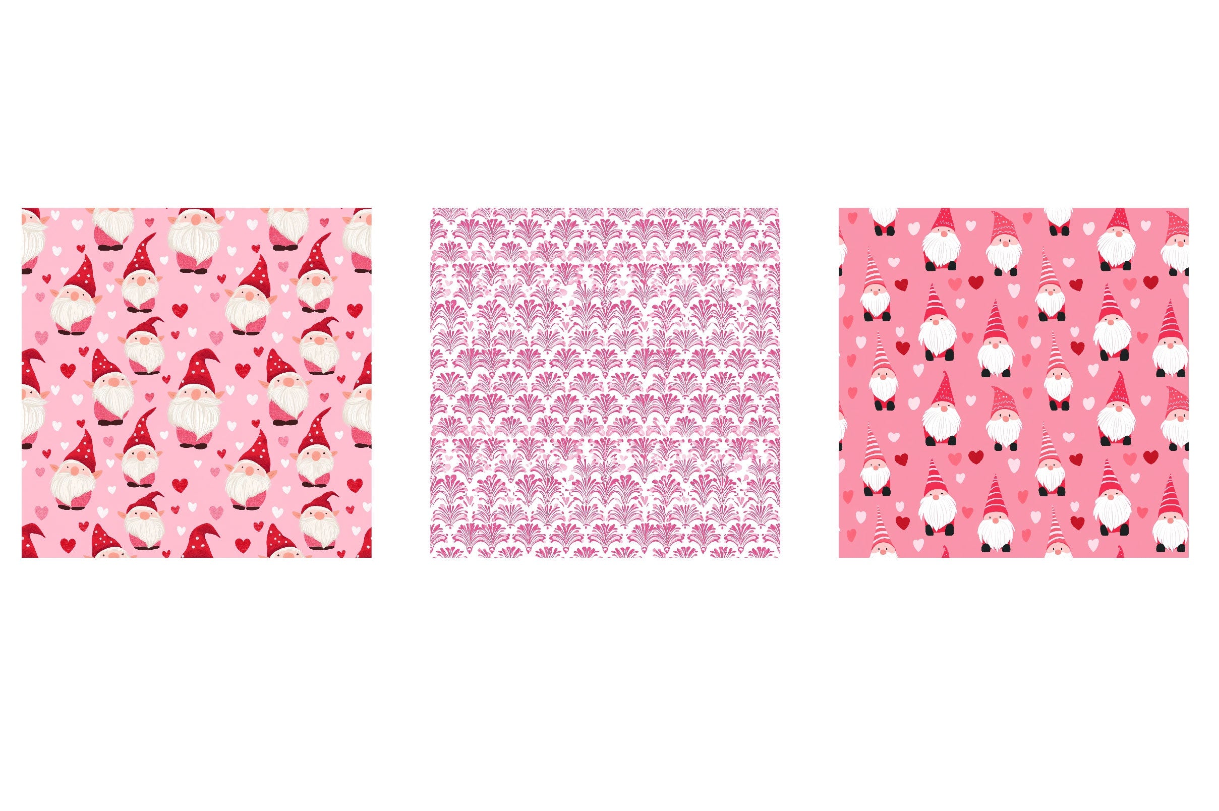 Valentine Gnome Digital Paper - CraftNest - Digital Crafting and Art