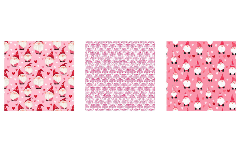 Valentine Gnome Digital Paper - CraftNest - Digital Crafting and Art