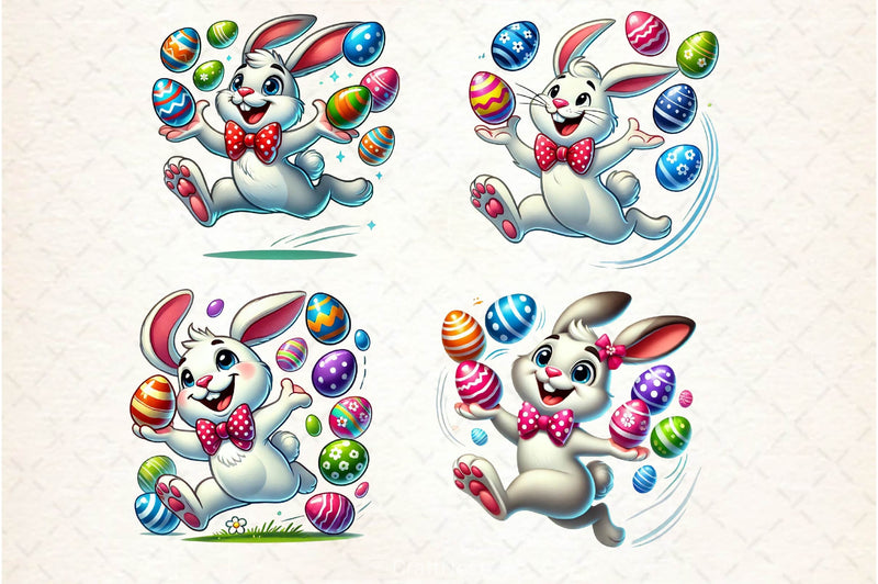 Funny Easter Bunny Clipart Bundle 4 - CraftNest - Digital Crafting and Art
