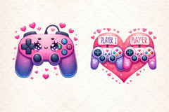 Valentine Game Controllers Clipart Bundle 2 - CraftNest - Digital Crafting and Art