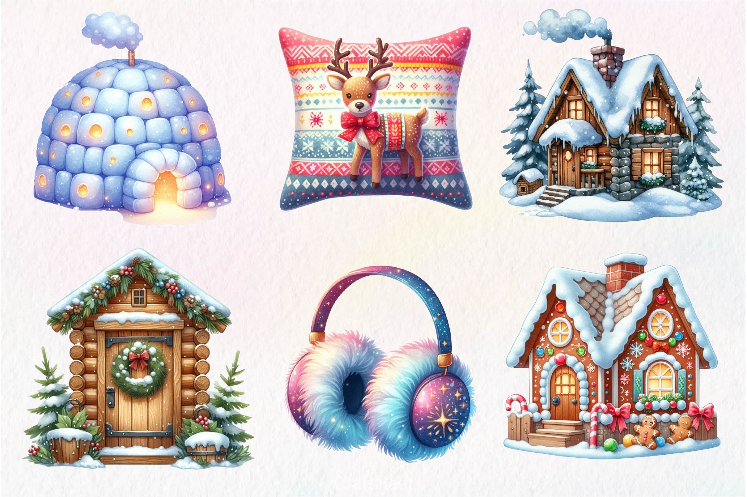 Cozy Winter Wonderland Collection Clipart Bundle - CraftNest - Digital Crafting and Art