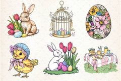 Vintage Easter Springtime Clipart Bundle - CraftNest - Digital Crafting and Art