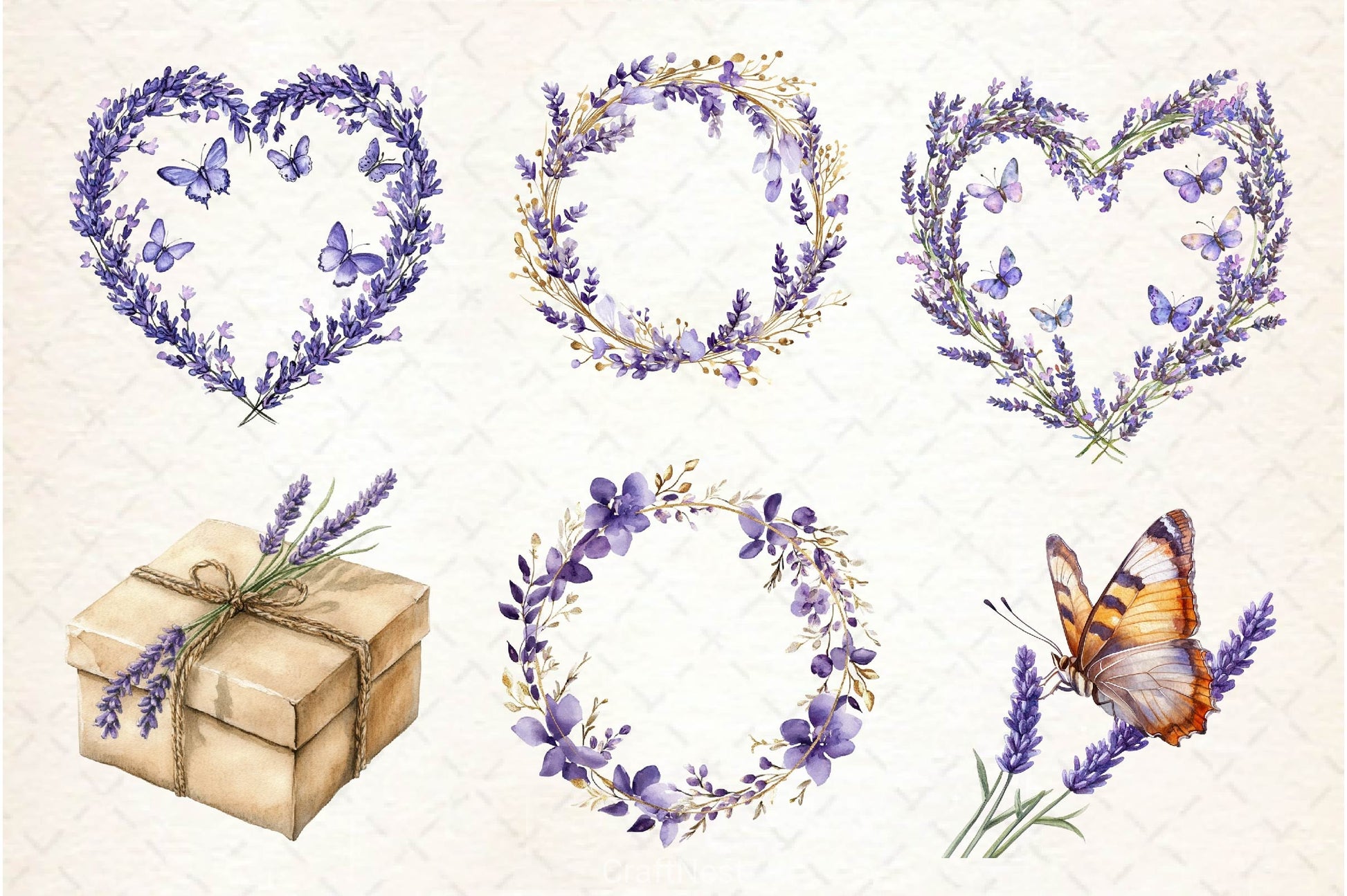 Lavender Mother's Day Clipart Bundle 2 - CraftNest - Digital Crafting and Art