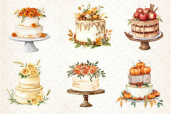 Autumn Wedding Cake Clipart Bundle - CraftNest - Digital Crafting and Art