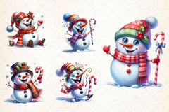 Funny Christmas Snowman Clipart Bundle 3 - CraftNest - Digital Crafting and Art