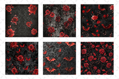 Vampire Romance Digital Paper - CraftNest - Digital Crafting and Art