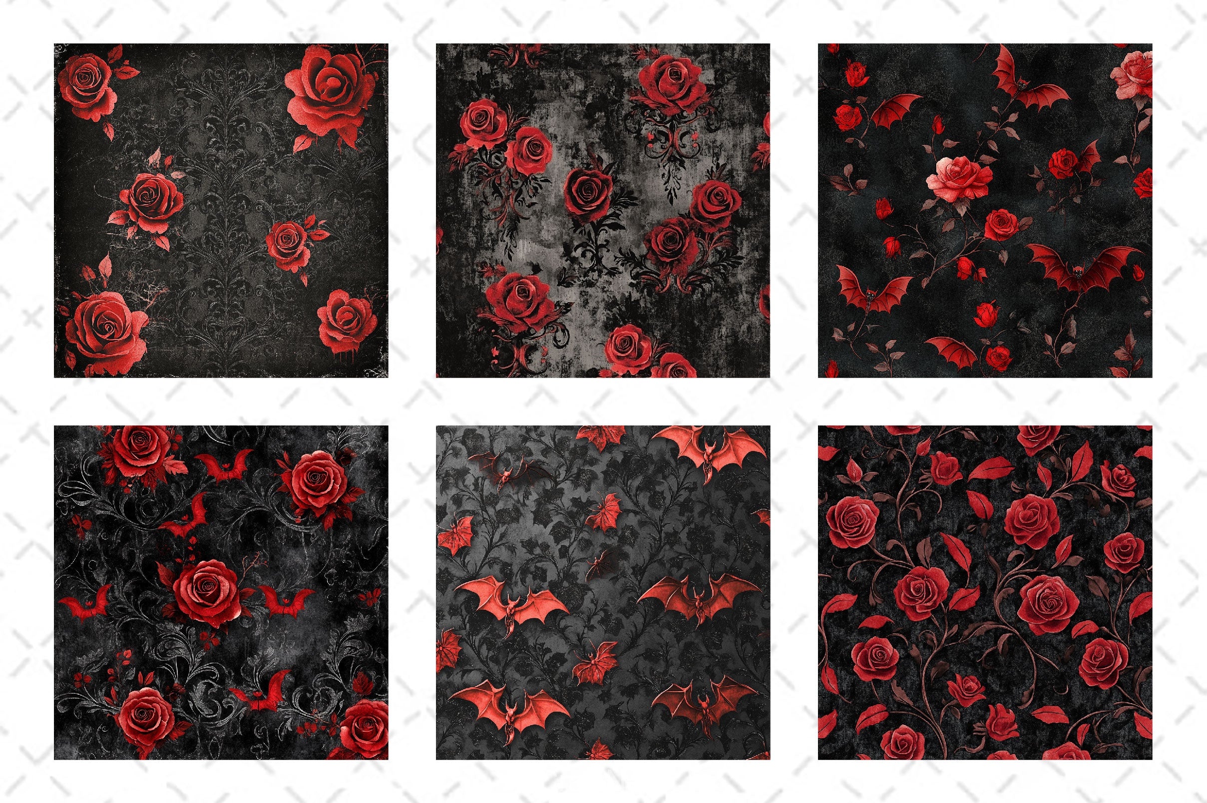 Vampire Romance Digital Paper - CraftNest - Digital Crafting and Art