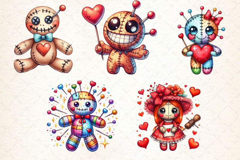 Valentine's Day Voodoo Doll Clipart Bundle 2 - CraftNest - Digital Crafting and Art