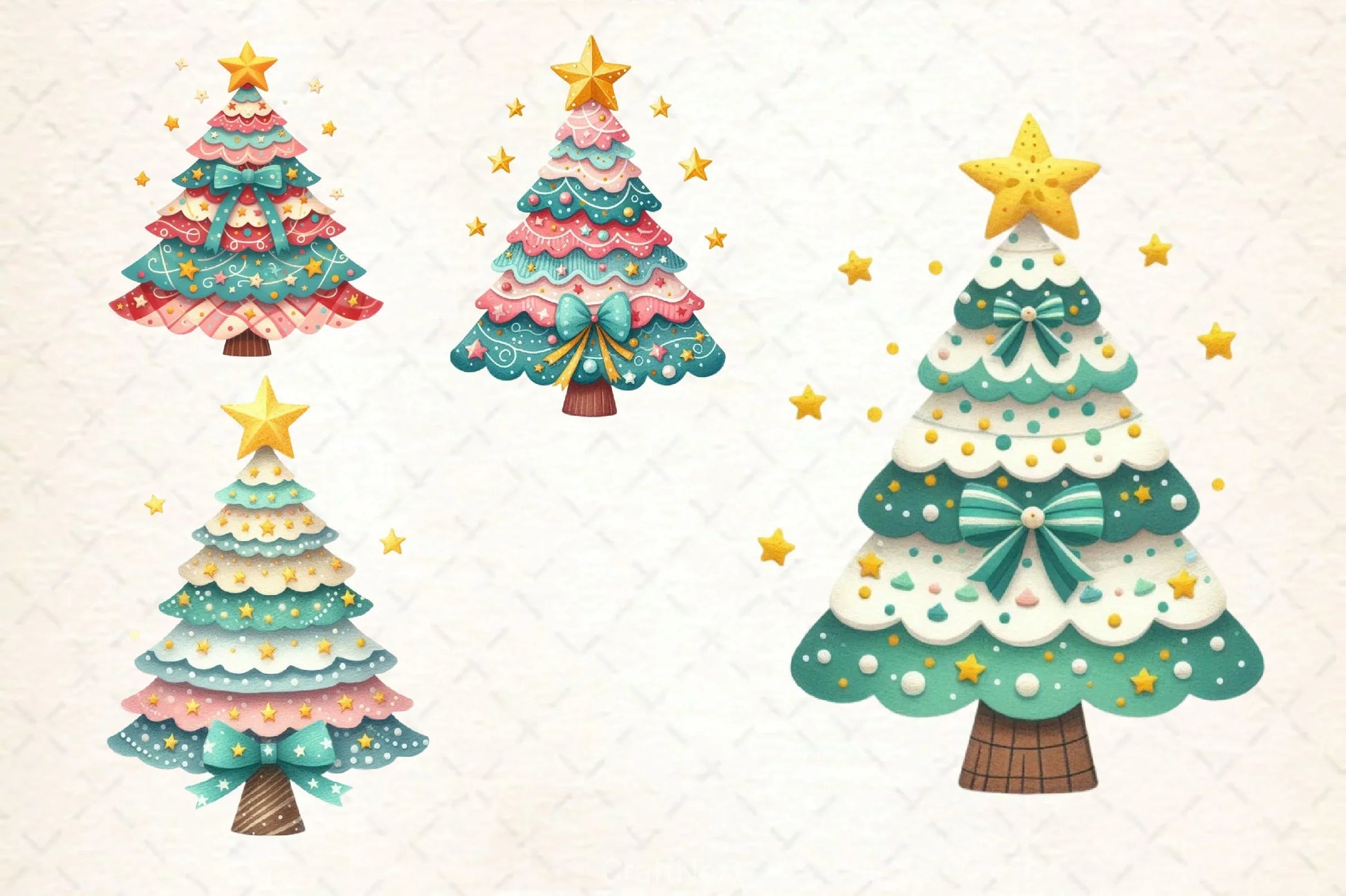 Christmas Tree Clipart Bundle 14 - CraftNest - Digital Crafting and Art