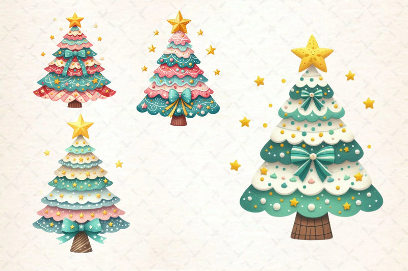 Christmas Tree Clipart Bundle 14 - CraftNest - Digital Crafting and Art