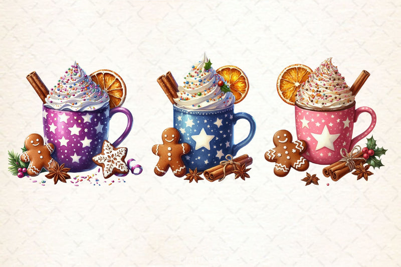 Xmas Gingerbread Coffee Clipart Bundle - CraftNest - Digital Crafting and Art