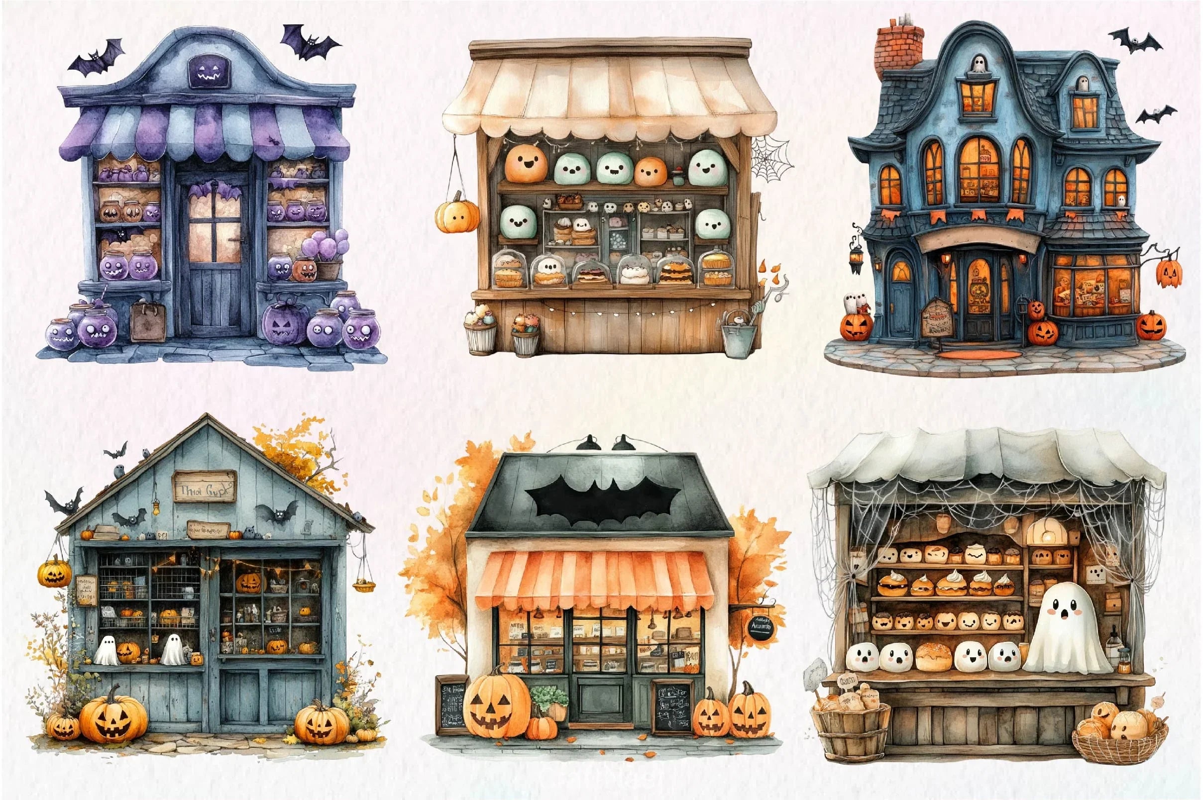 Halloween Storefront Clipart Bundle 1 - CraftNest - Digital Crafting and Art