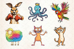 Funny Quirky Animals Clipart Bundle 2 - CraftNest - Digital Crafting and Art