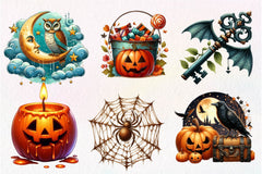 Vintage Halloween Clipart Bundle 7 - CraftNest - Digital Crafting and Art