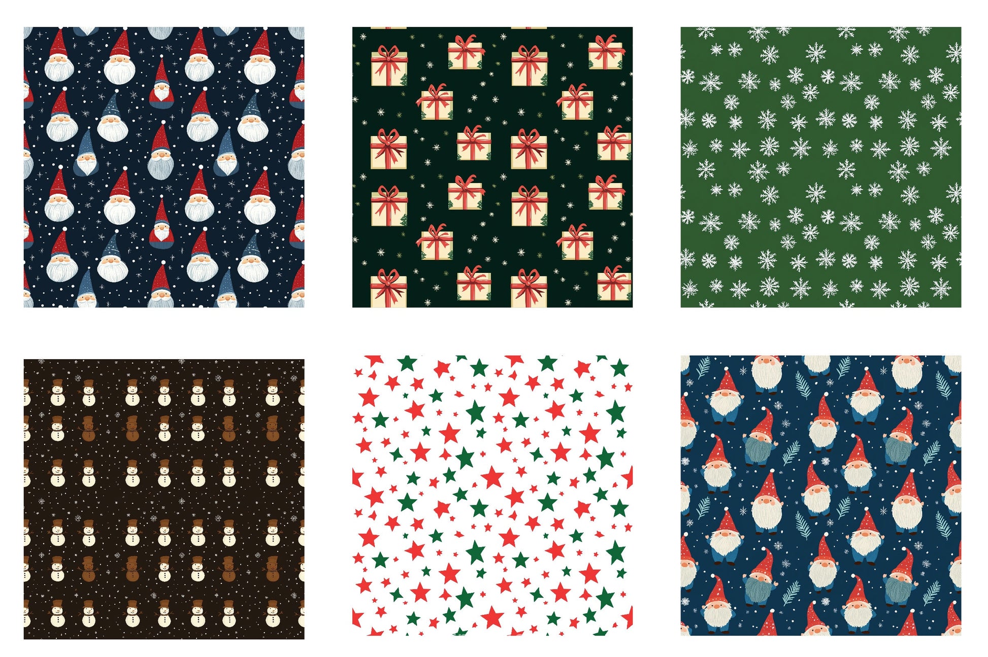 Merry Christmas Digital Papers Clipart Bundle - CraftNest - Digital Crafting and Art