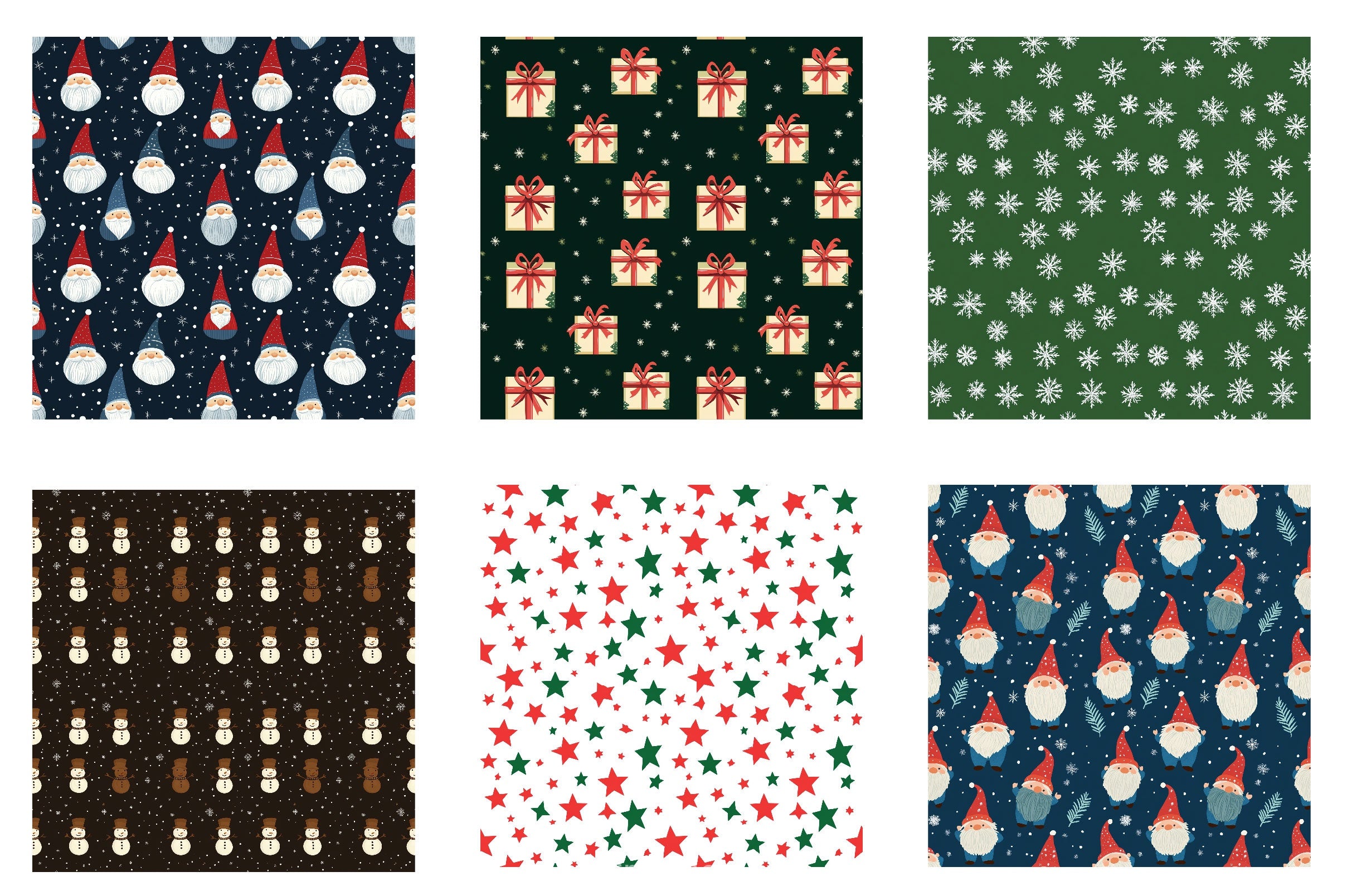 Merry Christmas Digital Papers Clipart Bundle - CraftNest - Digital Crafting and Art