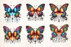 Colorful Butterfly Clipart Bundle 4 - CraftNest - Digital Crafting and Art