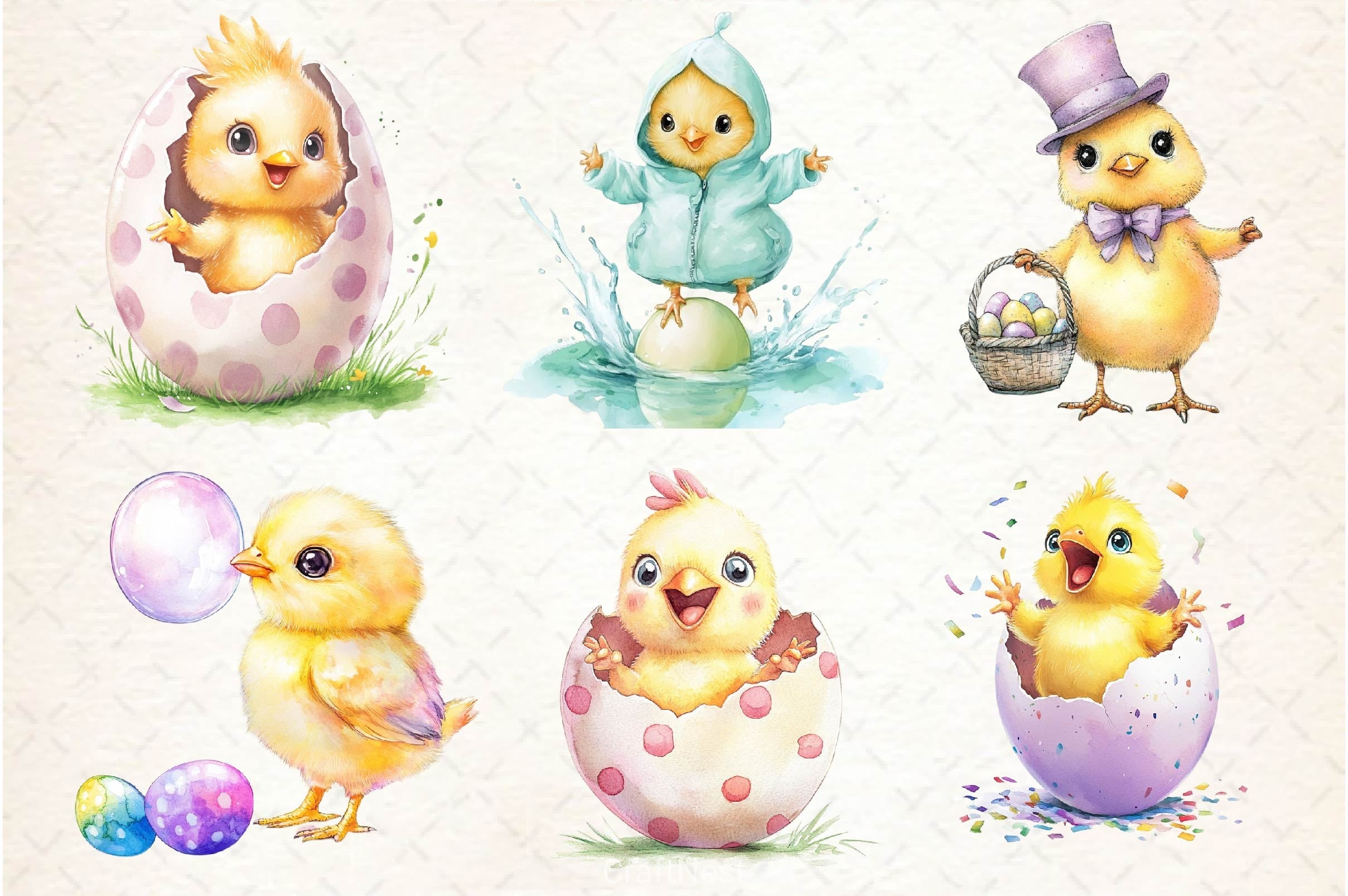 Quirky Easter Chick Clipart Bundle - CraftNest - Digital Crafting and Art