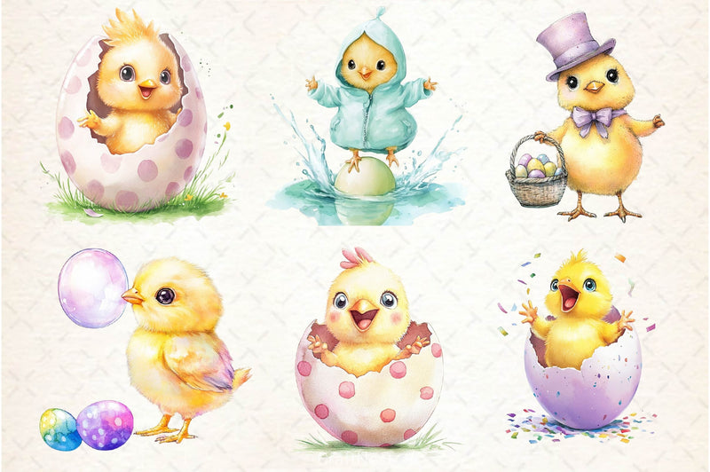 Quirky Easter Chick Clipart Bundle - CraftNest - Digital Crafting and Art