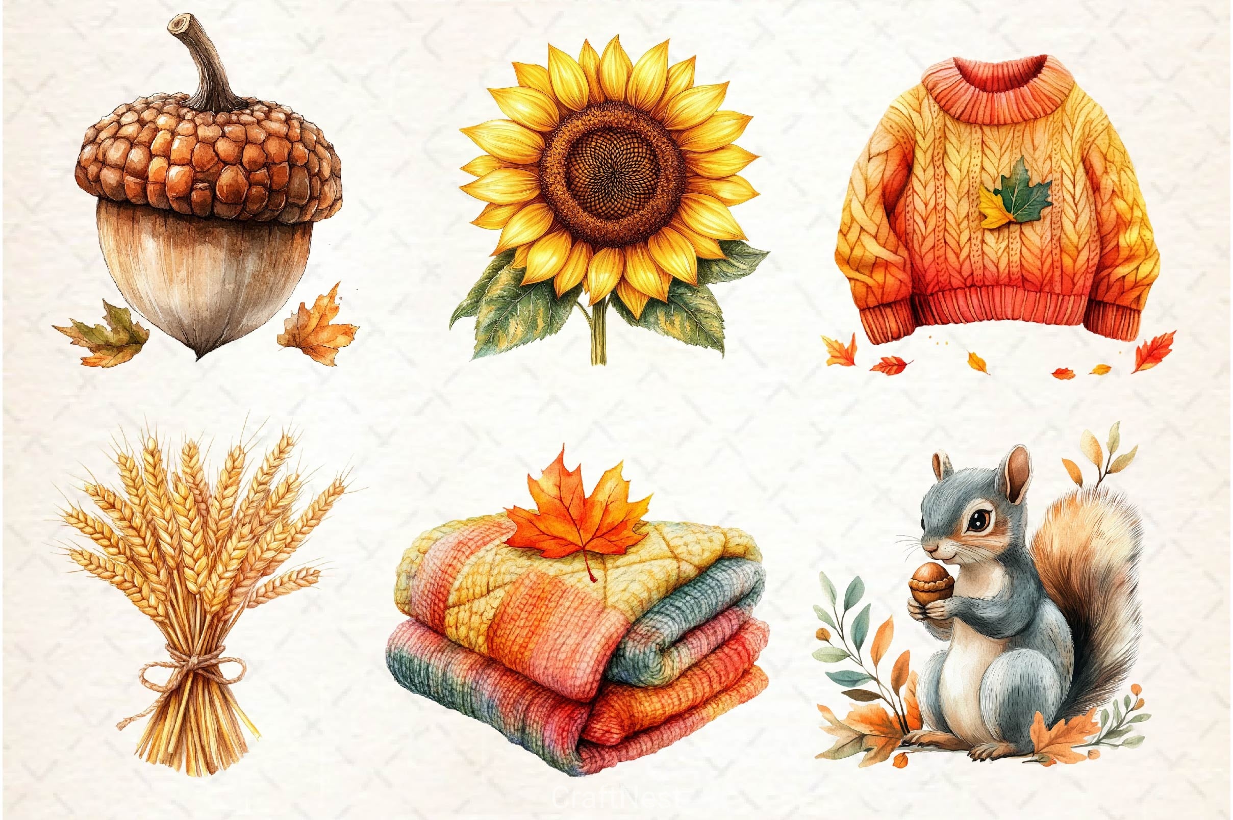 Autumn Collection Clipart Bundle 3 - CraftNest - Digital Crafting and Art