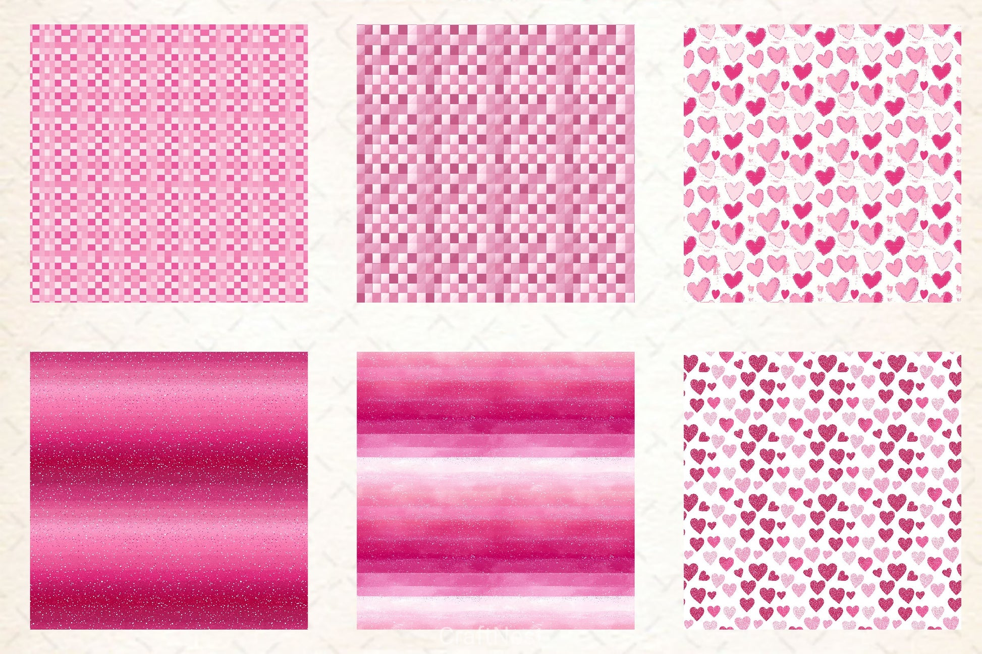 Valentines Day Seamless Pattern Digital Paper - CraftNest - Digital Crafting and Art