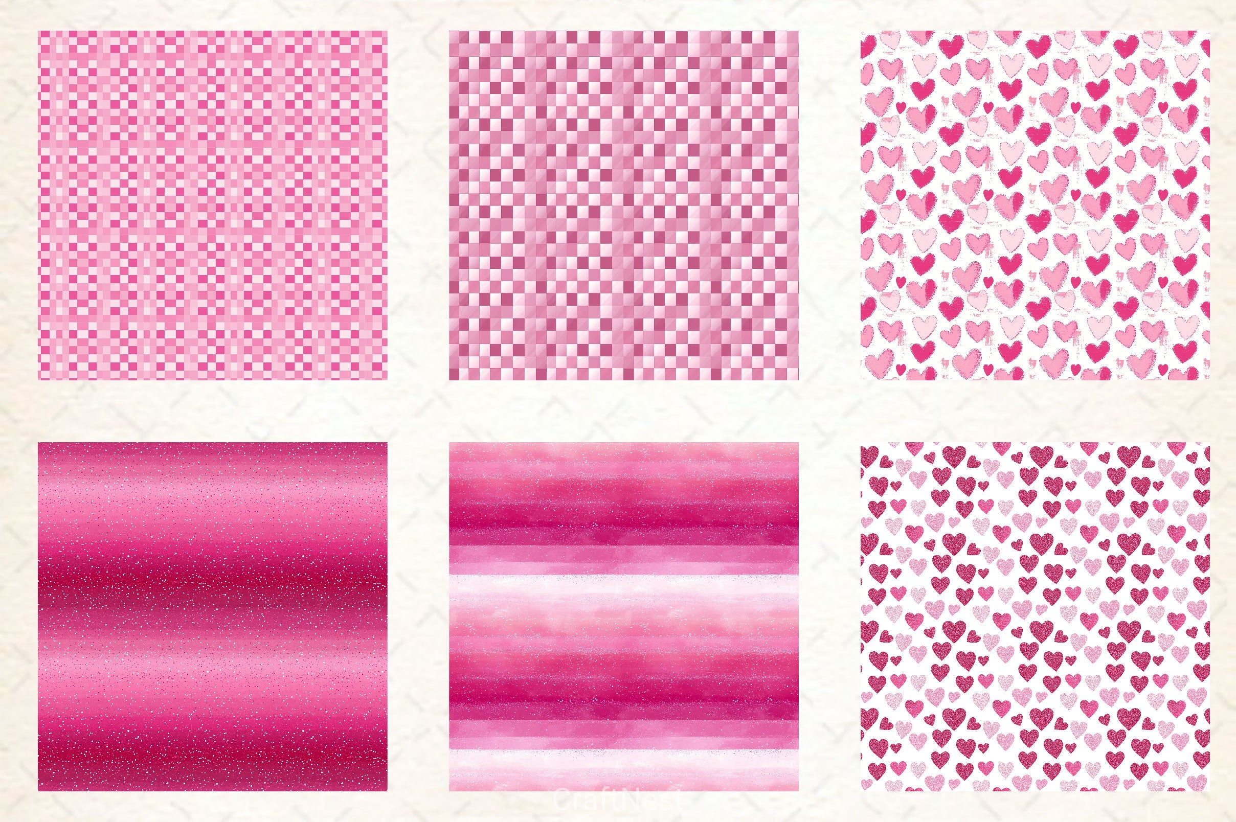 Valentines Day Seamless Pattern Digital Paper - CraftNest - Digital Crafting and Art