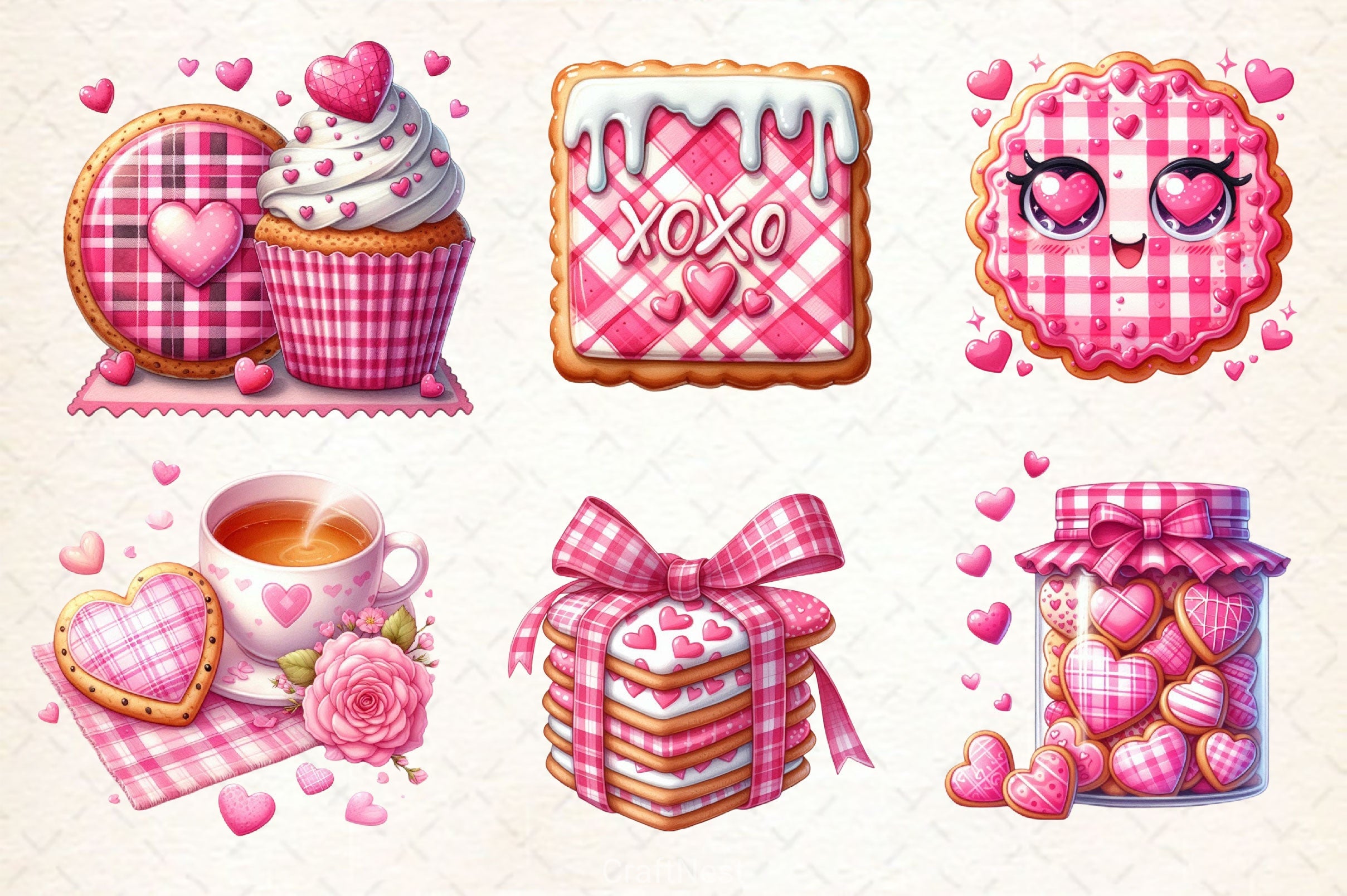 Coquette Valentine Clipart Bundle 3 - CraftNest - Digital Crafting and Art