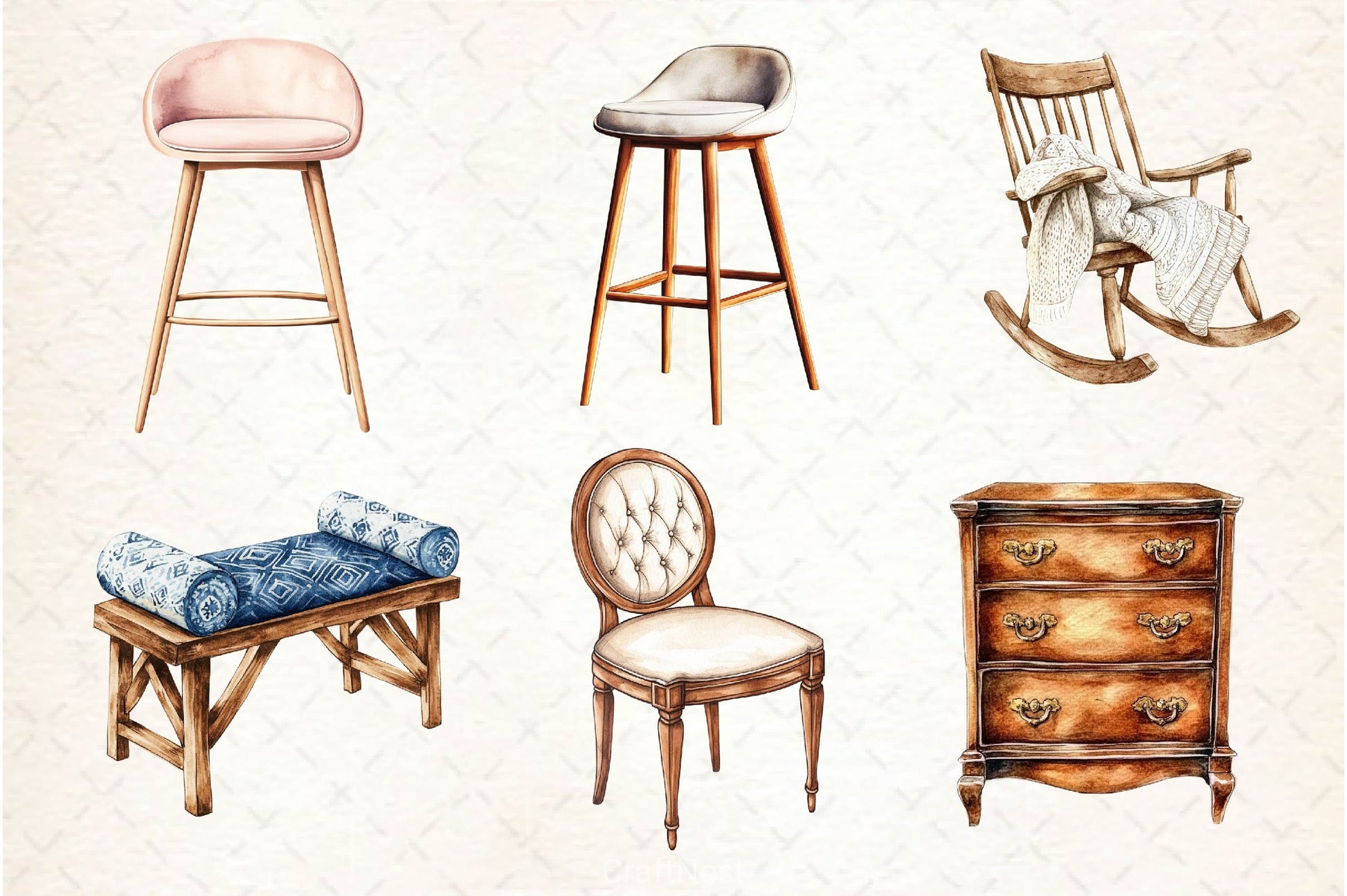 Home Furniture Clipart Bundle 2 - CraftNest - Digital Crafting and Art