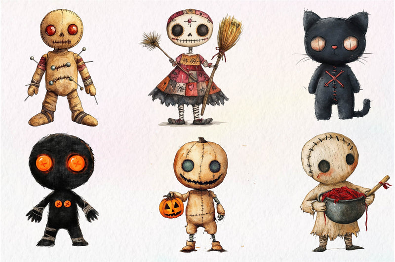 Halloween Voodoo Doll Clipart Bundle 2 - CraftNest - Digital Crafting and Art
