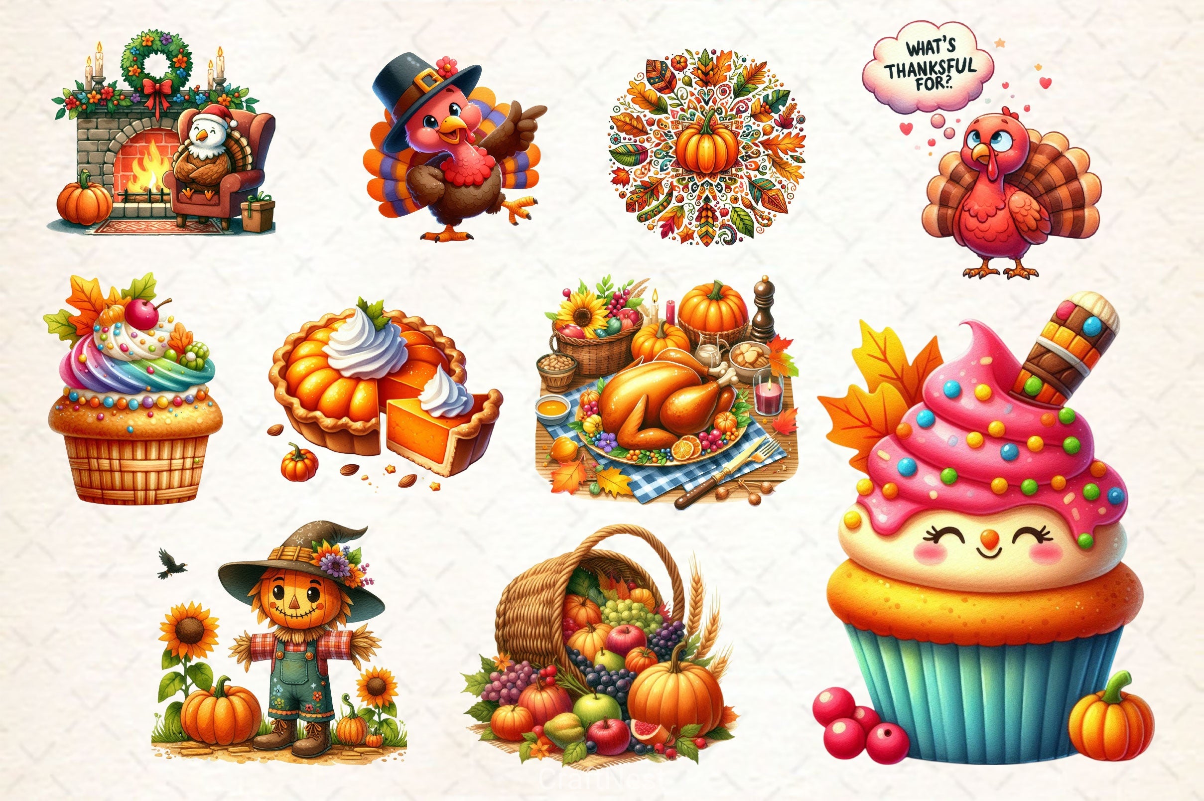 Thanksgiving Clipart Bundle 2 - CraftNest - Digital Crafting and Art